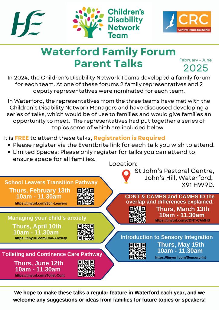 Waterford Family Forum Talks PDF to Print (1) - Printer Friendly